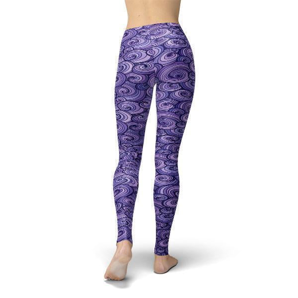 Jean Purple Swirls Leggings